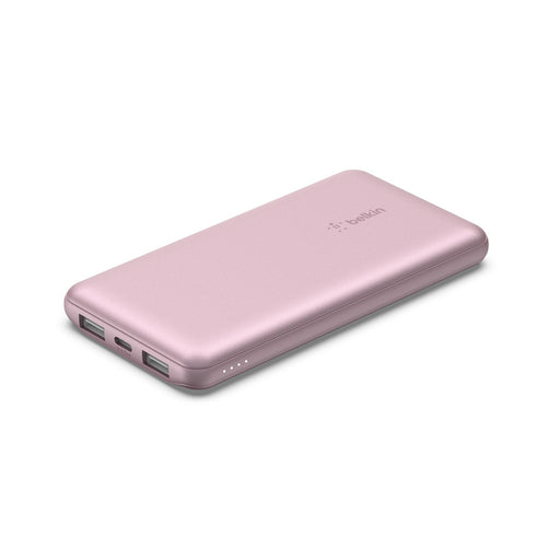 BELKIN BOOSTCHARGE 10K POWER BANK, USB-C, USB-A(2) 15W, Pink