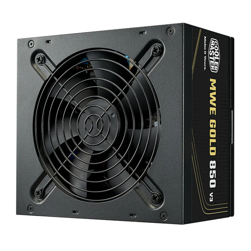 Cooler Master 850W MWE V3 80 Plus Gold Power Supply, ATX 3.1, Non-Modular, 5yrs