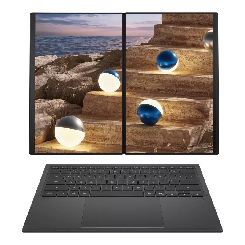 ASUS Zenbook Duo UX8407AA Laptop 14in OLED 3K Touch U7‑358H 32GB 1TB SSD W11H