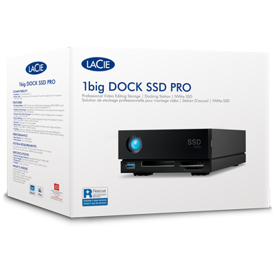 LaCie 1Big Dock 4TB SSD Pro; USB-C; Thunderbolt3