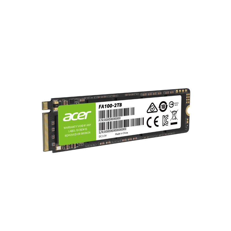 Acer FA100 256GB M.2 NVMe PCIe Gen3 x4 SSD 1950MB/s Read 1300MB/s Write