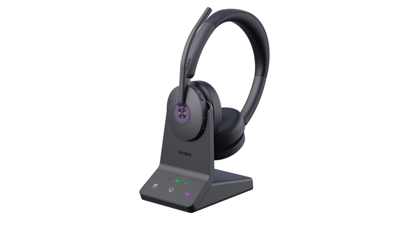 Yealink WH68 Bluetooth DECT MS Headset 4-Mic ANC WHB680 Base Station WDD60