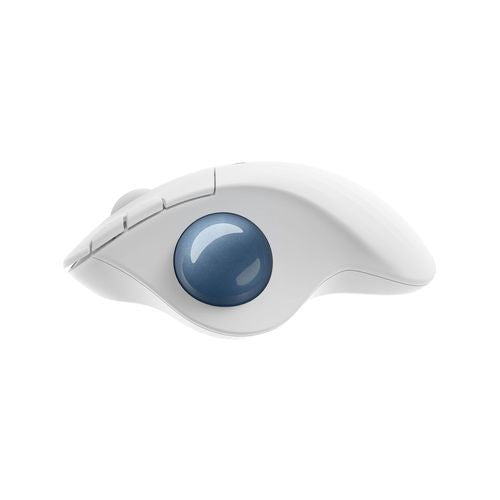 LOGITECH M575 ERGO WIRELESS TRACKBALL MOUSE,BOLT RECEIVER,BT,WHITE - 2YR WTY - 910-006439