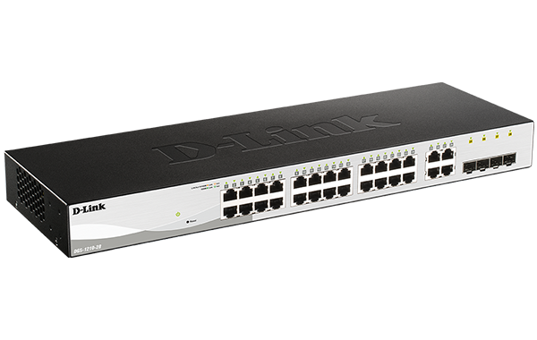 D-LINK DGS-1210-28 28-PORT GIGABIT WEBSMART SWITCH WITH 24 UTP AND 4 SFP PORTS - DGS-1210-28