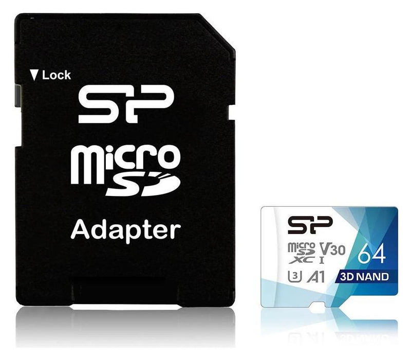 Silicon Power Superior Pro Colorful 64GB microSDXC U3 V30 A1 100MB/s 80MB/s Card