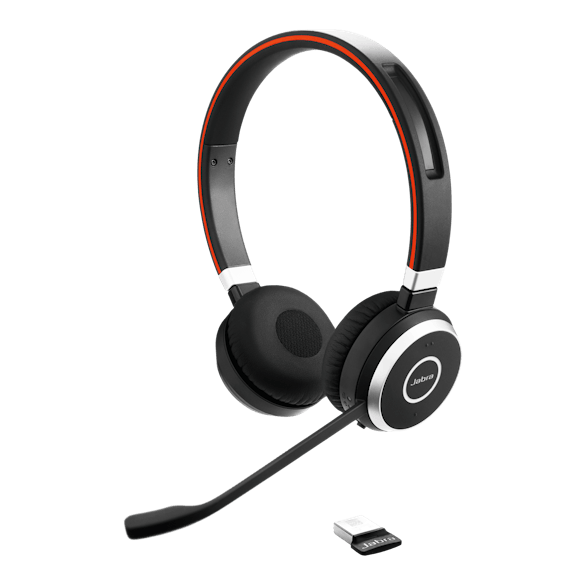 JABRA WIRELESS EVOLVE 65 SE UC STEREO BLUETOOTH HEADSET W/CHARGE STAND+ LINK 380A BT,USB-A (6599-833-499)