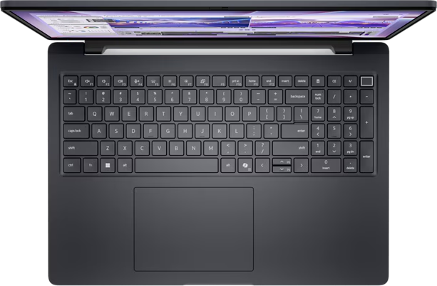 A top down view of Dell Pro Max 16 laptop.