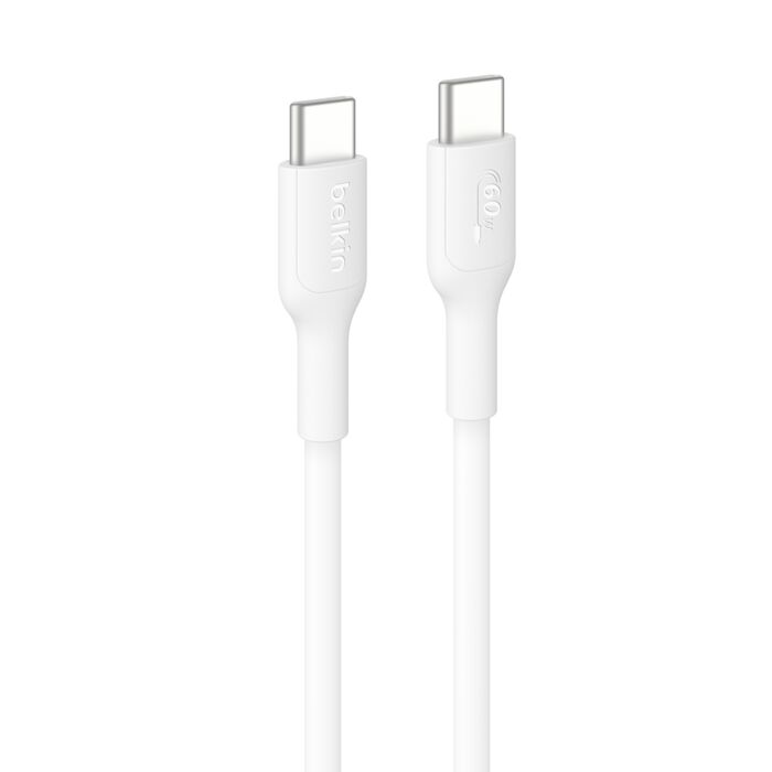 Belkin BoostCharge USB-C to USB-C Cable 1m 60W 480Mbps White Durable