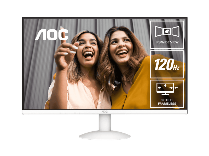 AOC 27in IPS FHD 4ms 120Hz Adaptive Sync Monitor HDMI VGA VESA 27B30H3/BW