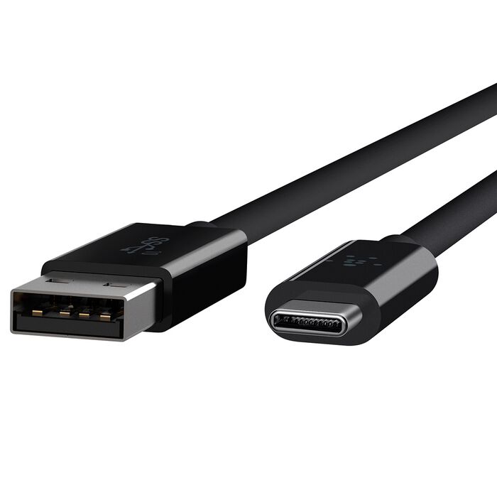 Belkin USB‑C to USB‑A Cable 1m 10Gbps 60W USB 3.1 Thunderbolt 3 Black