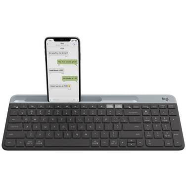 LOGITECH K580 WIRELESS KEYBOARD,MULTI DEVICE,UNIFYING RECEIVER,BT,GRAPHITE-1YR-920-009210