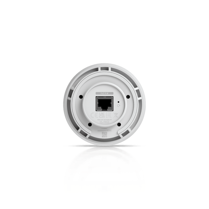 UBIQUITI UniFi PROTECT G6 BULLET CAMERA, IR (30M), 4K(8MP), 30FPS, IP66, WHITE, 1YR