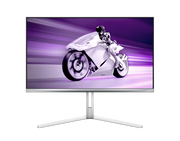 Front view of Philips Evnia 27-inch UHD QD-OLED gaming monitor with ultra-thin bezels and HDR support