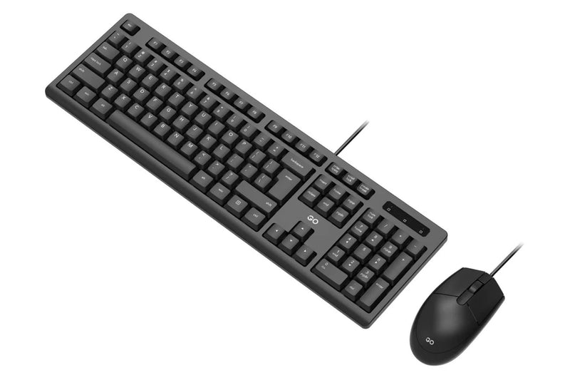 Fantech GO KM101 Full Office Silent Wired Keyboard and Mouse Combo - Black (KBFTKM101)