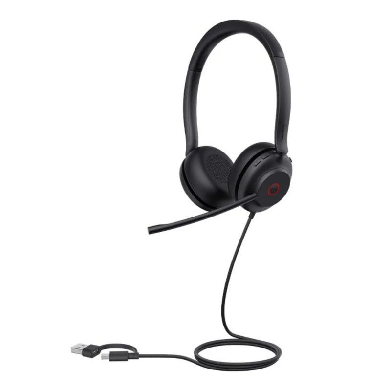 Yealink UH35 MS Wired Stereo Headset Noise Cancelling Mic USB Adapter Project Base