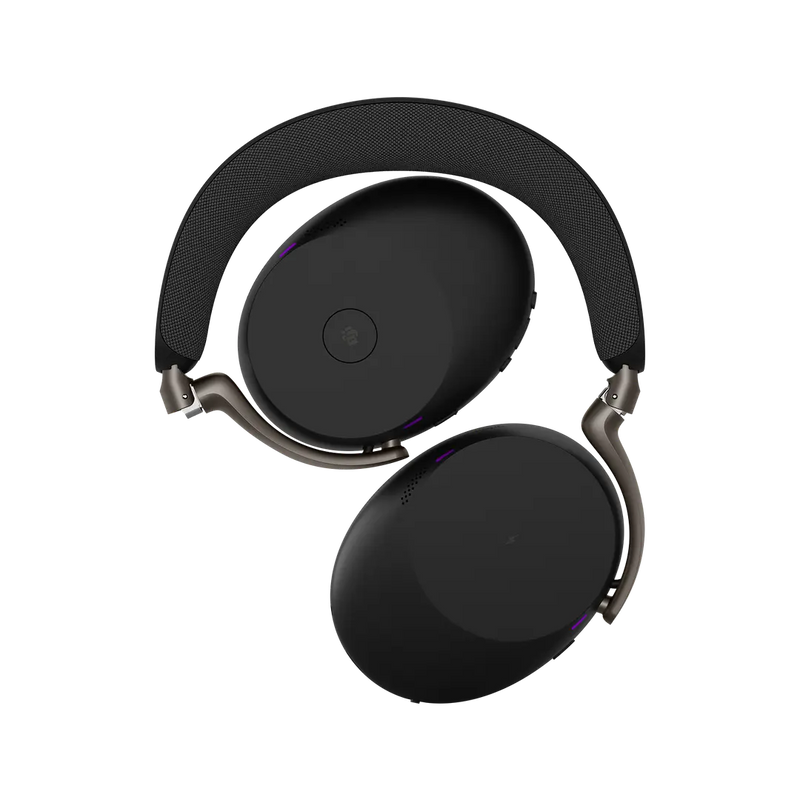 Jabra Evolve3 85 MS Stereo Headset ANC Link390c Wireless Charging Pad Black