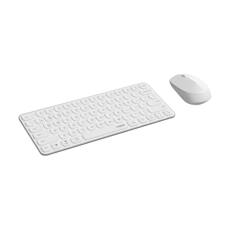 Rapoo X9010M Wireless Keyboard Mouse Combo Bluetooth 2.4GHz Ultra Slim White