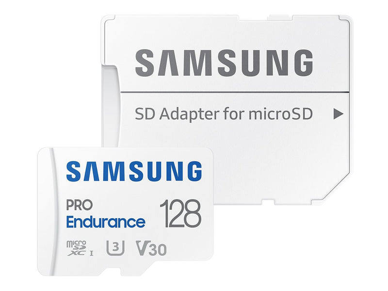 SAMSUNG (PRO ENDURANCE) 128GB MICRO SD CARD, W/ADAPTER, CL10, 100R/40W MB/S, 5YR WTY - MB-MJ128KA/APC