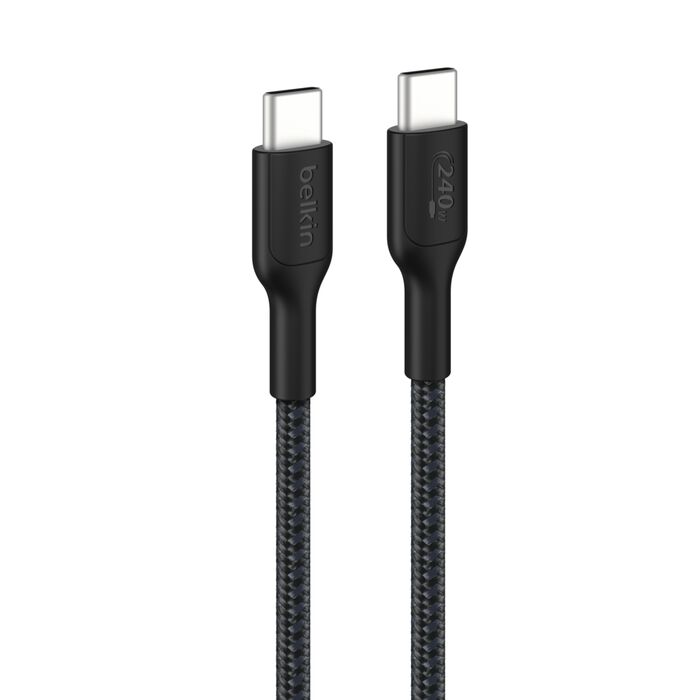 Belkin BoostCharge Pro USB-C to USB-C Cable 2m Black Durable Fast Charge