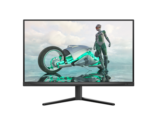 Front view of Philips Evnia 27-inch QHD IPS gaming monitor with ultra-thin bezels and HDR10 support