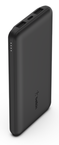 BELKIN BOOSTCHARGE PWRBANK, 10K mAh, USB-C(1) PD,USB-A (2)15W, BLK, USB-A TO C CABLE INC - BPB011BTBK