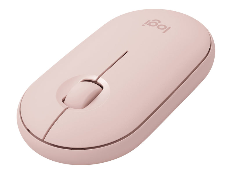 LOGITECH M350 PEBBLE WIRELESS MOUSE,2.4GHZ NANO RECEIVER,BT,ROSE,1YR WTY-910-005601