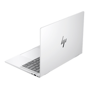 White laptop with HP logo on a white background
