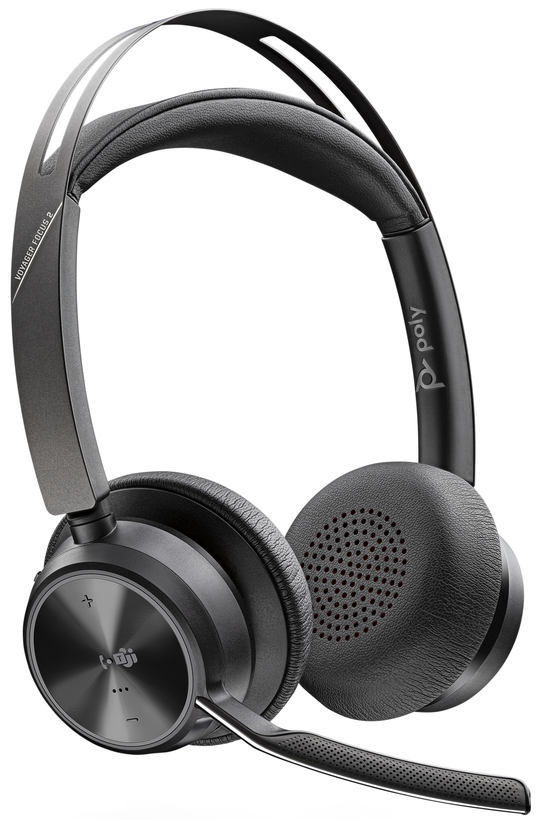 HP POLY VOYAGER FOCUS 2 OTH WIRELESS MS STEREO HEADSET W/CHARGE STAND,ANC,BT700 DONGLE,USB - 77Y87AA