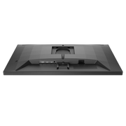 Rear view of Philips Evnia gaming monitor with USB-C port, HDMI, DisplayPort, and tilt-only stand