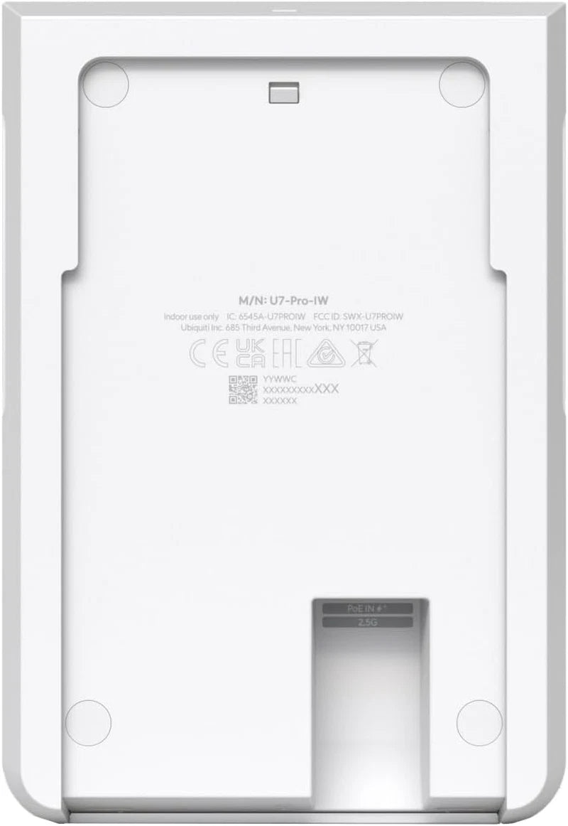 Ubiquiti U7 Pro Wall WiFi 7 Access Point 2.5GbE PoE+ 6GHz 300+ Devices