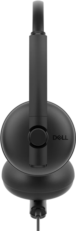 Dell WH125 Wired On-Ear Stereo Headset USB Type A Lightweight Cushion Black