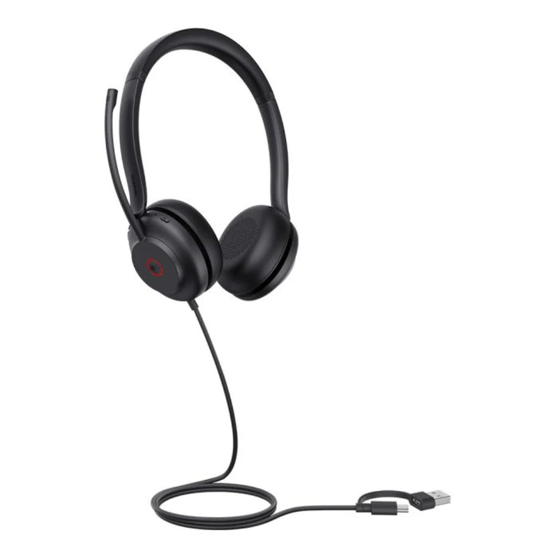 Yealink UH35 MS Wired Stereo Headset Noise Cancelling Mic USB Adapter Project Base