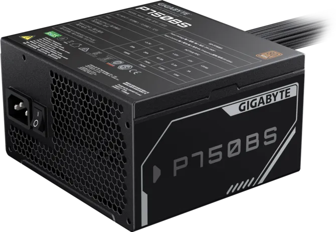 Gigabyte P750BS 750W 80 Plus Bronze ATX Power Supply 120mm FDB Fan 5YR Warranty