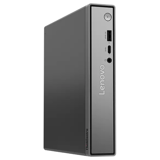 Off center shot of the front of Lenovo NEO 50Q G5 TINY