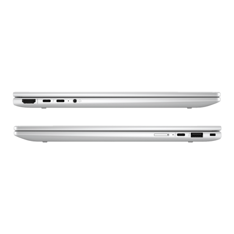 Two white laptops shown from a side angle on a white background