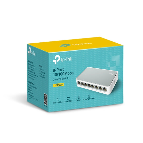 TP-Link TL-SF1008D 8 Port 10/100M Desktop Switch Fast Ethernet RJ45 Auto MDI MDIX