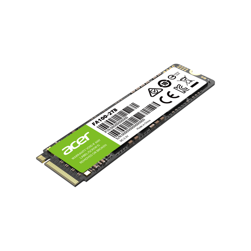ACER FA100 2TB M.2 NVMe PCIe Gen3x4 SSD 3150MB/s Read 2600MB/s Write