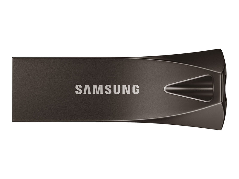 SAMSUNG (BAR PLUS) 128GB USB DRIVE, 300R/50W MB/S, USB 3.1, GREY METALLIC, 5YR WTY - MUF-128BE4/APC