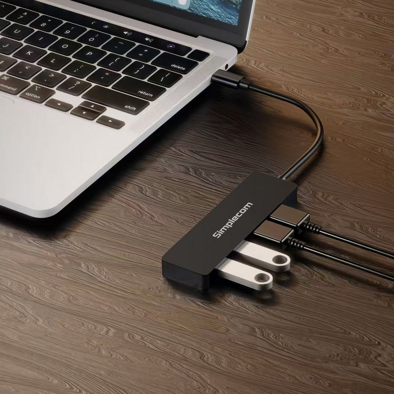 Simplecom CH360 USB-C to 4 Port USB-A Hub USB 3.2 Gen1 Aluminium Adapter