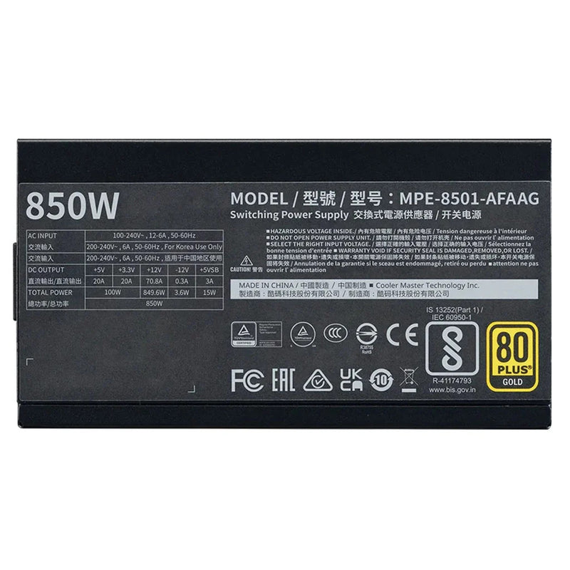 Cooler Master MWE 850 V2 ATX 3.1 PS - 3