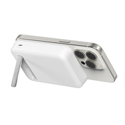 Belkin BoostCharge 10k 15W Qi2 Power Bank Wireless Charger with Cable and Kickstand - white
