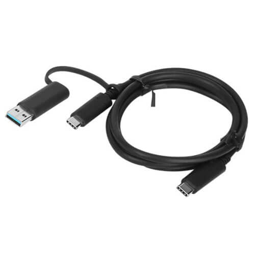 LENOVO HYBRID USB-C CABLE WITH  USB-A ADAPTER (1M) - 4X90U90618