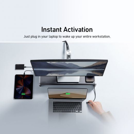 ANKER 675 MONITOR STAND USB-C DOCK WITH WIRELESS CHARGING PAD - A8377TZ1