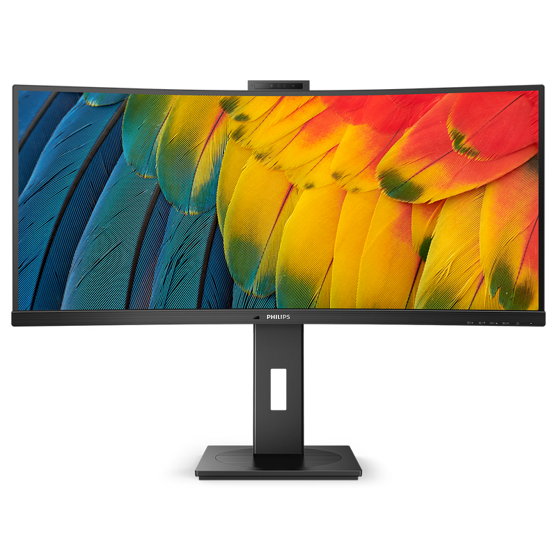 Philips 34B1U5600CH/75 VA Curved Monitor 34in UW-QHD 4ms 100Hz USB-C DP HDMI Webcam
