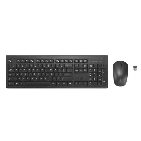 Kensington EQ Wireless Rechargeable Keyboard and Mouse Desktop Set Black