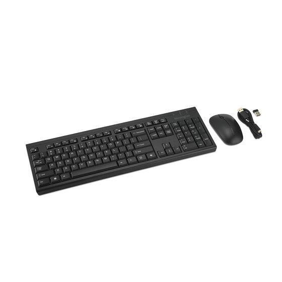 Kensington EQ Wireless Rechargeable Keyboard and Mouse Desktop Set Black
