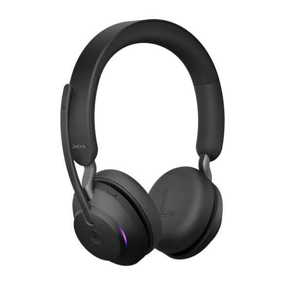 JABRA WIRELESS EVOLVE2 65 MS STEREO BLUETOOTH HEADSET W/CHARGING STAND+LINK 380A BT,USB-A (26599-999-989)