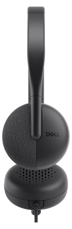 Dell WH3024 Wired USB‑C On‑Ear Stereo Headset Noise Cancelling Black