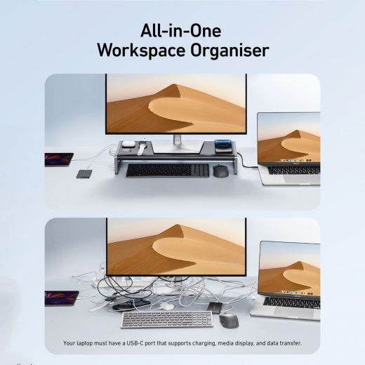 ANKER 675 MONITOR STAND USB-C DOCK WITH WIRELESS CHARGING PAD - A8377TZ1