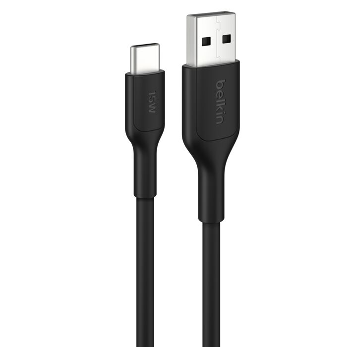 Belkin BoostCharge USB-A to USB-C Cable 3m 3A Black Durable Fast Charge